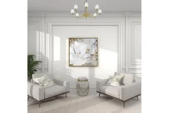 16" Silver Bead And Wood Accent Table -Living Room Furniture Shop 270295 silver metal accent table room 94