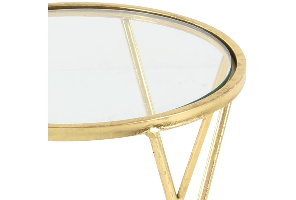 Contemporary Geometric Gold Accent Tables-Set Of 3 3 Contemporary Geometric Gold Accent Tables-Set Of 3 - Image 3