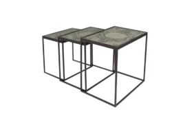 Small Black Metal & Carved Vintage Grey Wood Nesting Accent Tables-Set Of 3 12 Small Black Metal & Carved Vintage Grey Wood Nesting Accent Tables-Set Of 3 -Living Room Furniture Shop 270318 grey metal accent table front 05