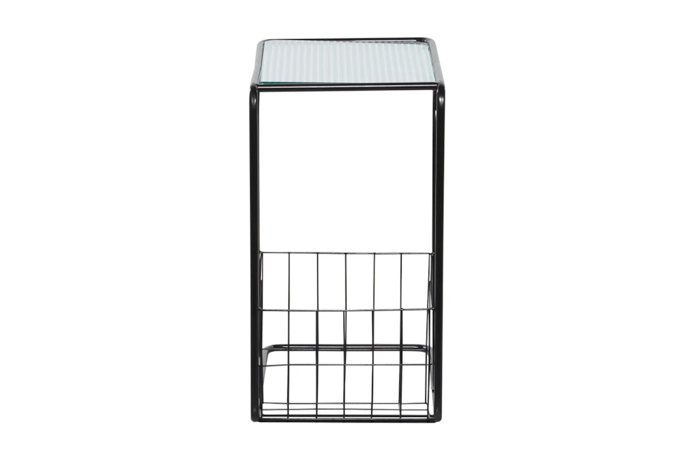Metal And Glass C Table With Magazine Rack 4 Metal And Glass C Table With Magazine Rack - Image 4