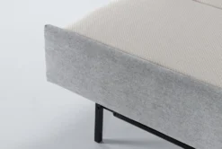 Mikayla Smoke 76" Queen Plus Sofa Sleeper -Living Room Furniture Shop 270885 grey fabric sleeper detail 46