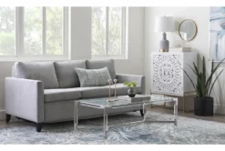 Mikayla Smoke 76" Queen Plus Sofa Sleeper -Living Room Furniture Shop 270885 grey fabric sleeper room 59