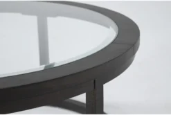 Leo 2 Piece Glass Nesting Coffee Table Set -Living Room Furniture Shop 271468 brown wood coffee table detail 44