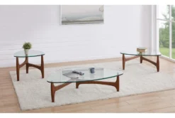 Stowe Glass Triangle 35 Inch Coffee Table -Living Room Furniture Shop 271650 clear glass coffee table detail 46