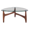 Stowe Glass Triangle 35 Inch Coffee Table