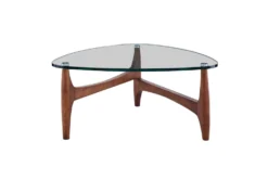 Stowe Glass Triangle 35 Inch Coffee Table