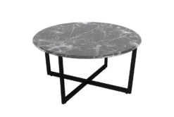 Liv Black Faux Marble Round Coffee Table With Matte Black Base 7 Liv Black Faux Marble Round Coffee Table With Matte Black Base -Living Room Furniture Shop 271686 black marble coffee table detail 46
