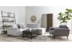 Dante 104" 3 Piece Convertible Sleeper Sectional With Left Arm Facing Storage Chaise 23 Dante 104" 3 Piece Convertible Sleeper Sectional With Left Arm Facing Storage Chaise -Living Room Furniture Shop 271731 grey fabric sectional room 59
