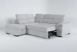 Dante 104" 3 Piece Convertible Sleeper Sectional With Left Arm Facing Storage Chaise 15 Dante 104" 3 Piece Convertible Sleeper Sectional With Left Arm Facing Storage Chaise -Living Room Furniture Shop 271731 grey fabric sectional side 18