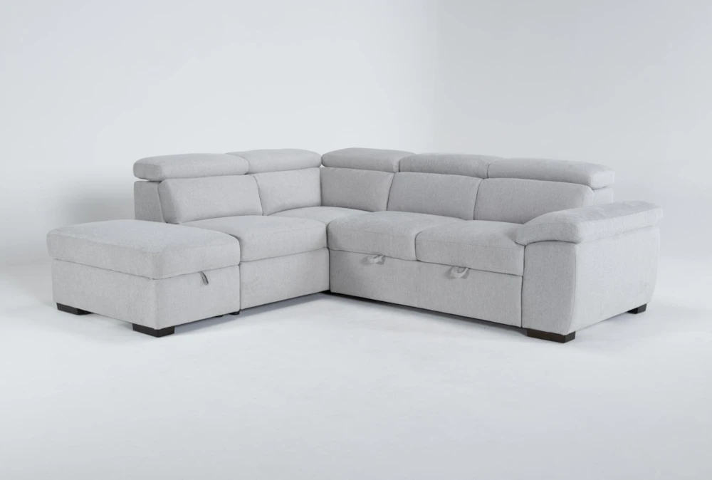 Dante 104" 3 Piece Convertible Sleeper Sectional With Left Arm Facing Storage Chaise 1 Dante 104" 3 Piece Convertible Sleeper Sectional With Left Arm Facing Storage Chaise