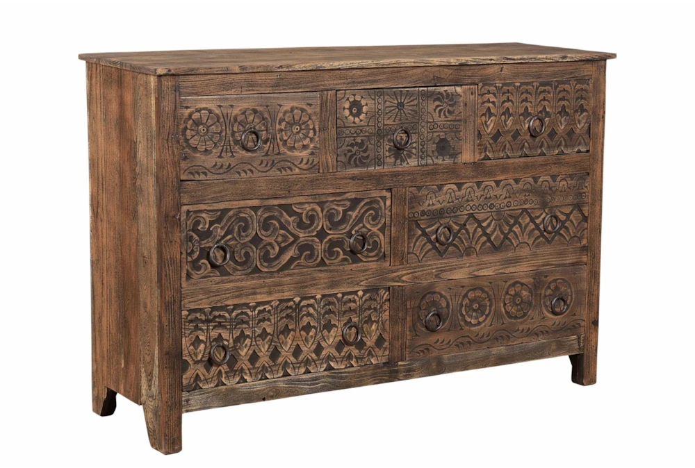 Wood 7 Drawer Cabinet 1 Wood 7 Drawer Cabinet