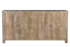 4 Door + Iron Accent Cabinet 11 4 Door + Iron Accent Cabinet -Living Room Furniture Shop 271836 natural wood cabinet back 82