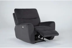 Ronan Steel Power Recliner With USB 12 Ronan Steel Power Recliner With USB -Living Room Furniture Shop 272862 silver fabric recliner side 19