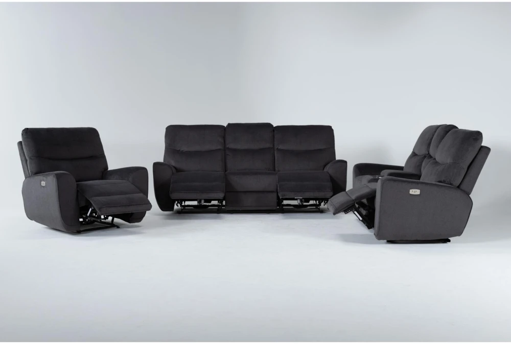 Ronan Steel 3 Piece Power Reclining Living Room Set 4 Ronan Steel 3 Piece Power Reclining Living Room Set - Image 4