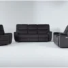 Ronan Steel 3 Piece Power Reclining Living Room Set
