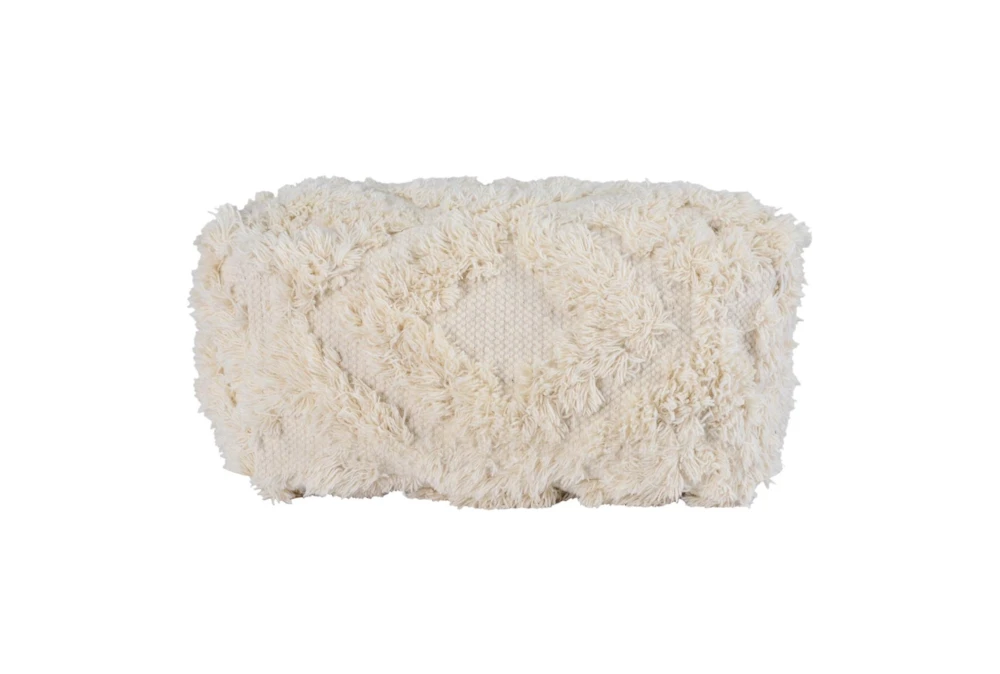 Pouf-Ivory Diamond 24X24X12 2 Pouf-Ivory Diamond 24X24X12 - Image 2