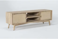 Playa 65" Tv Stand -Living Room Furniture Shop 274039 natural wood media console side 18