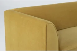 Frances Velvet 60" Settee -Living Room Furniture Shop 275273 yellow fabric settee detail 46