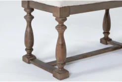 Regent 60" Dining Bench -Living Room Furniture Shop 275485 grey wood dining bench detail 46