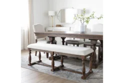 Regent 60" Dining Bench -Living Room Furniture Shop 275485 grey wood dining bench room 48