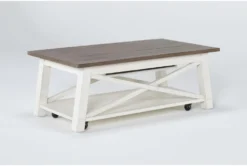 Sims Lift-Top Coffee Table With Casters -Living Room Furniture Shop 275809 white wood coffee table side 18