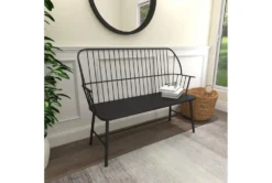 Melody Metal Spindle Bench 31 Melody Metal Spindle Bench -Living Room Furniture Shop 275857 black metal bench room 87