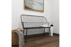 Melody Metal Spindle Bench 32 Melody Metal Spindle Bench -Living Room Furniture Shop 275857 black metal bench room 88
