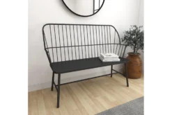 Melody Metal Spindle Bench 35 Melody Metal Spindle Bench -Living Room Furniture Shop 275857 black metal bench room 91