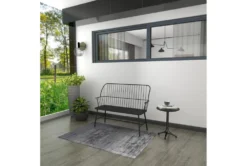 Melody Metal Spindle Bench 38 Melody Metal Spindle Bench -Living Room Furniture Shop 275857 black metal bench room 94