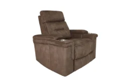 Jagger Brown Power Recliner With Power Headrest, Cupholders & USB