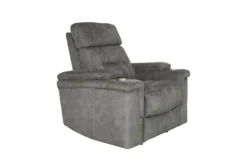 Jagger Grey Power Recliner With Power Headrest, Cupholders & USB