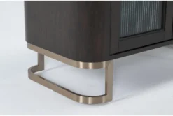 Palladium Reeded Door Accent Cabinet -Living Room Furniture Shop 276235 brown wood chest detail 46