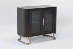 Palladium Reeded Door Accent Cabinet -Living Room Furniture Shop 276235 brown wood chest side 14