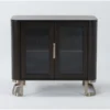 Palladium Reeded Door Accent Cabinet