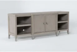 Westridge 74" Tv Stand -Living Room Furniture Shop 276241 grey wood media console side 14