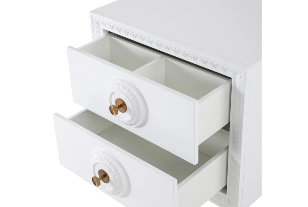 Agnes White Lacquer End Table 2 Agnes White Lacquer End Table - Image 2