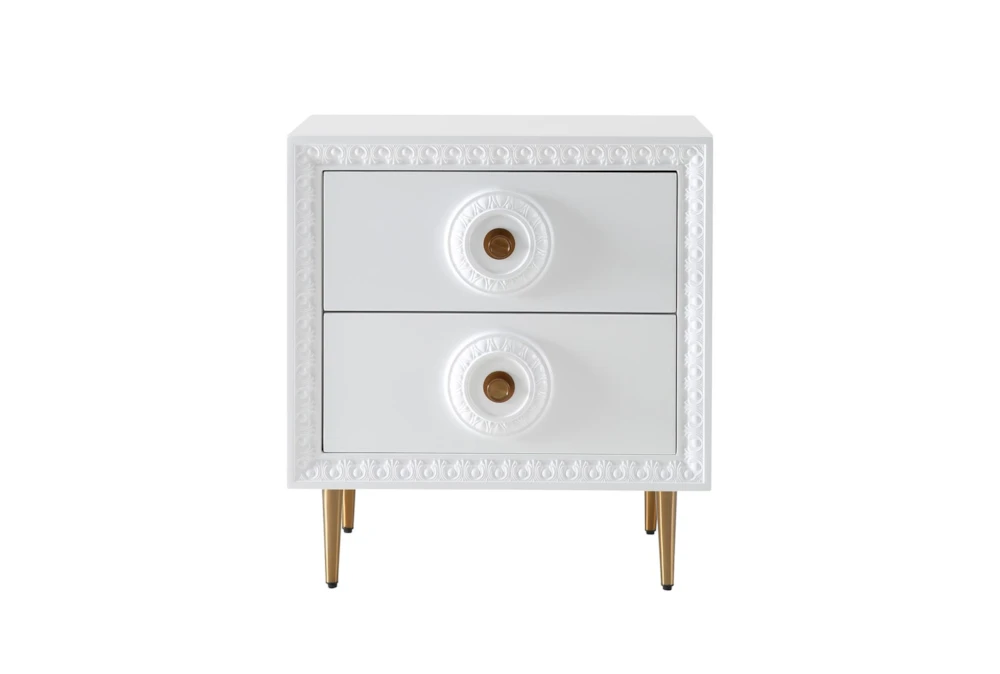 Agnes White Lacquer End Table 1 Agnes White Lacquer End Table
