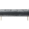 Faye Grey Slub Velvet Bench