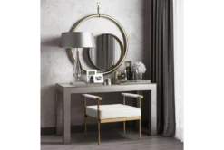 Anita White Faux Leather Gold Bench -Living Room Furniture Shop 276586 white fabric bench room 85