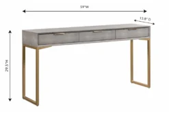 Ansel Shagreen Console -Living Room Furniture Shop 276590 grey mdf accent table detail 44