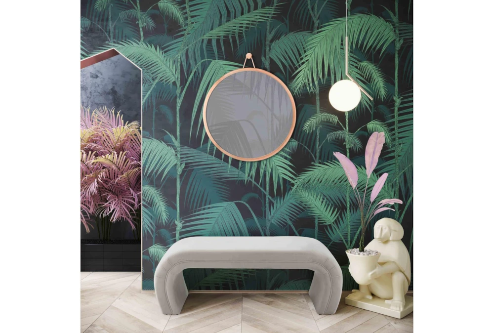 Isla Light Grey Velvet Bench 6 Isla Light Grey Velvet Bench - Image 6