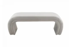 Isla Light Grey Velvet Bench