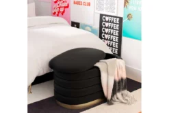 Celeste Black Velvet Storage Bench 14 Celeste Black Velvet Storage Bench -Living Room Furniture Shop 276609 black fabric bench room 85