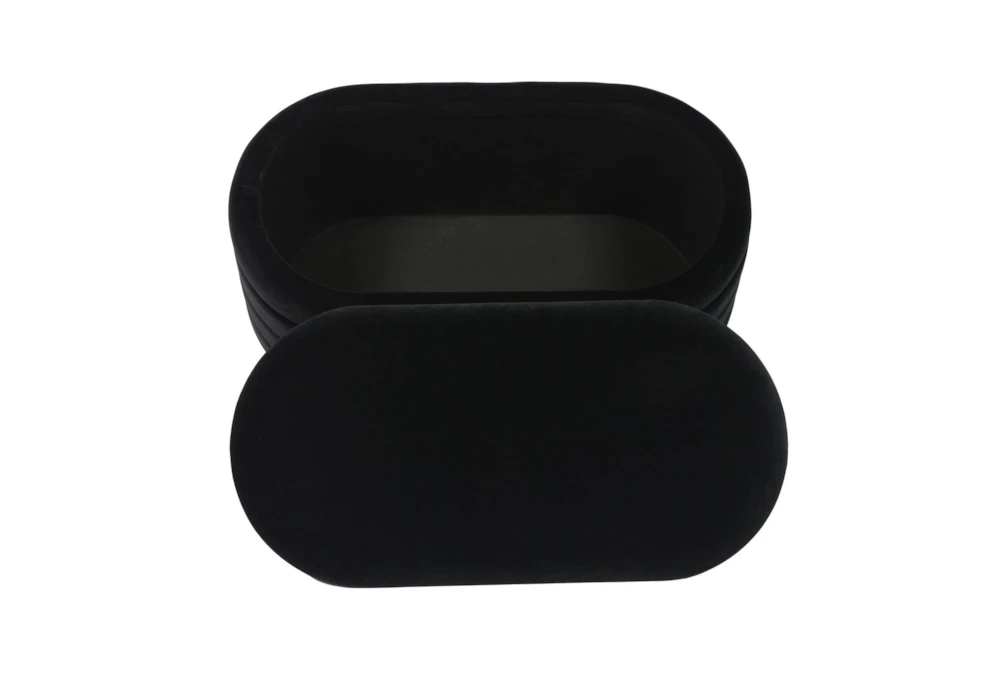 Celeste Black Velvet Storage Bench 5 Celeste Black Velvet Storage Bench - Image 5