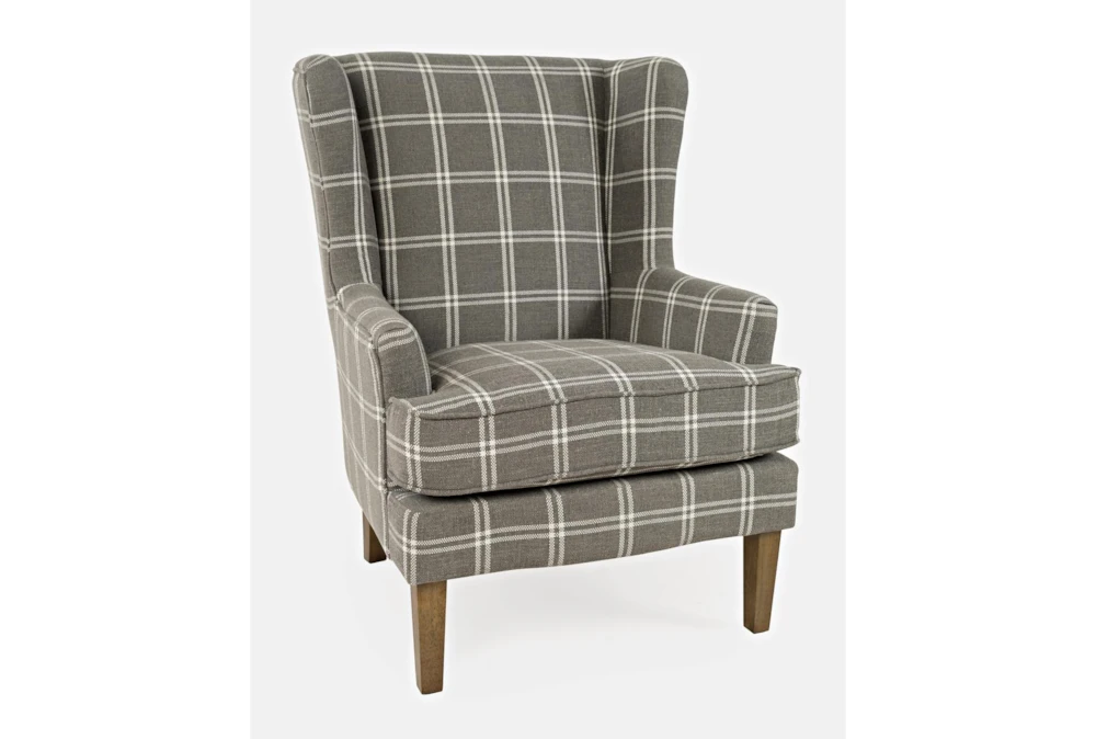 Bingham Grey Windowpane Accent Chair 1 Bingham Grey Windowpane Accent Chair