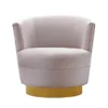 Florence Blush Velvet Swivel Accent Chair