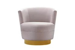 Florence Blush Velvet Swivel Accent Chair