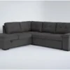 Flinn 103" 2 Piece Convertible Sleeper Sectional With Left Arm Facing Storage Chaise