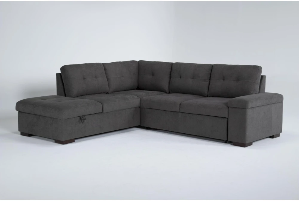 Flinn 103" 2 Piece Convertible Sleeper Sectional With Left Arm Facing Storage Chaise 1 Flinn 103" 2 Piece Convertible Sleeper Sectional With Left Arm Facing Storage Chaise
