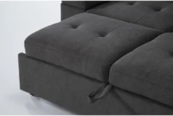 Flinn 103" 2 Piece Convertible Sleeper Sectional With Right Arm Facing Storage Chaise 16 Flinn 103" 2 Piece Convertible Sleeper Sectional With Right Arm Facing Storage Chaise -Living Room Furniture Shop 277166 grey fabric sectional detail 44